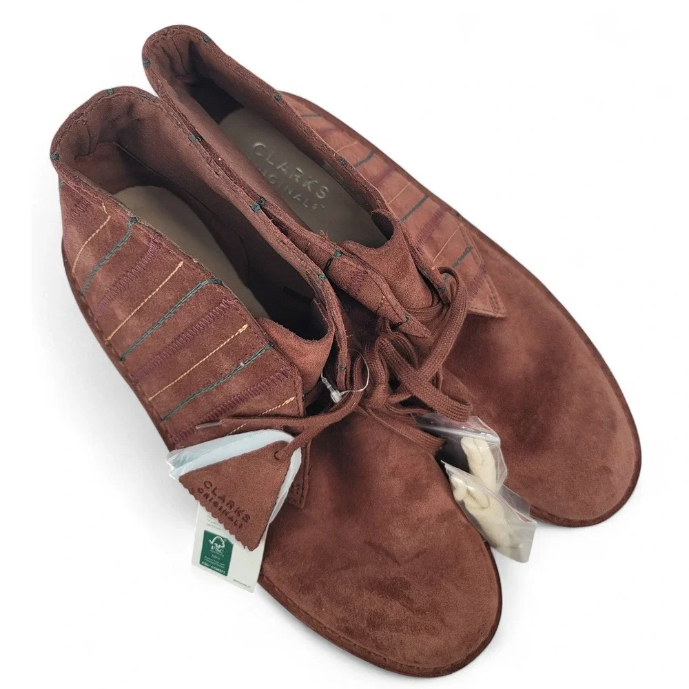 Clarks Mens 12 Desert Boot Suede‎ Brown Chukka Casual Classic Crepe Sole